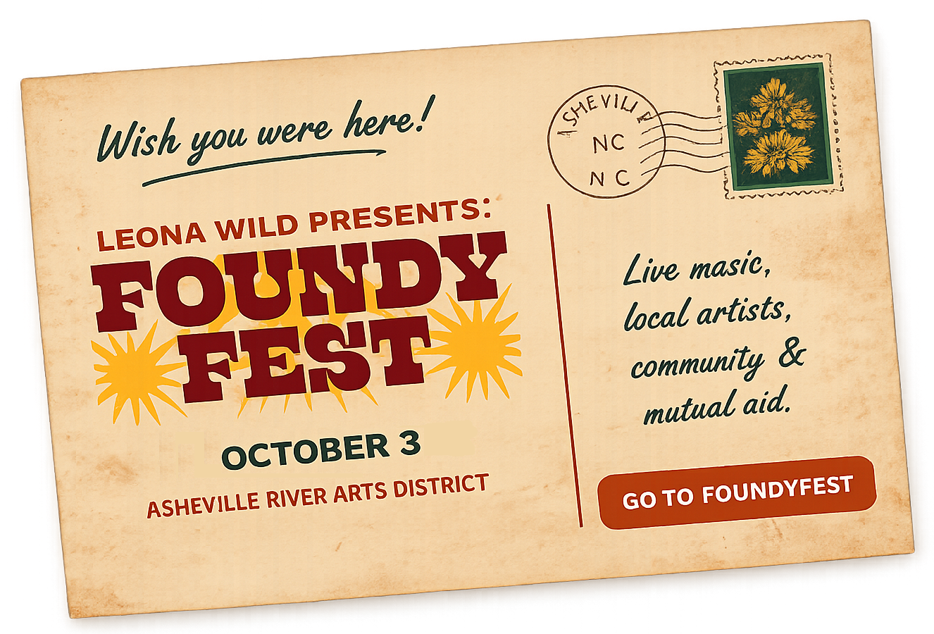 FoundyFest postcard